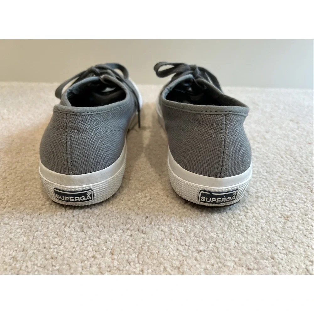 Superga 2750 Cotu Classic Gray Canvas Low Top Sneakers Mens 7.5 Women 9 Skate